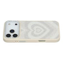 iPhone 17 Pro Jaucase magnetisk hybrid-cover med hjertemønster - hvid