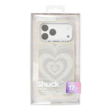 iPhone 17 Pro Jaucase magnetisk hybrid-cover med hjertemønster - hvid