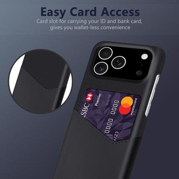 iPhone 17 Pro KSQ Cover med Kortholder - Sort