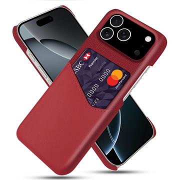 iPhone 17 Pro KSQ Cover med Kortholder - Rød