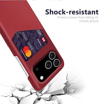iPhone 17 Pro KSQ Cover med Kortholder - Rød