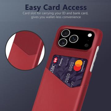 iPhone 17 Pro KSQ Cover med Kortholder - Rød