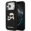 iPhone 17 Pro Karl Lagerfeld Double Heads MagSafe cover i flydende silikone - sort