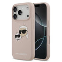 iPhone 17 Pro Karl Lagerfeld Double Heads MagSafe cover i flydende silikone - Pink