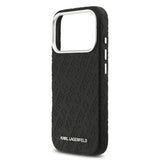 iPhone 17 Pro Karl Lagerfeld Grained Repeated Logo MagSafe Cover - Sort