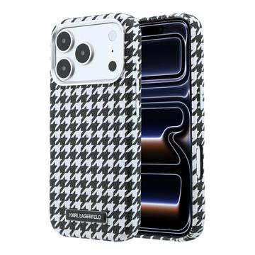 iPhone 17 Pro Karl Lagerfeld Houndtand Harpiksplade Cover - MagSafe-kompatibelt - Sort