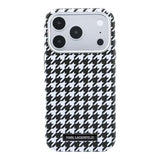 iPhone 17 Pro Karl Lagerfeld Houndtand Harpiksplade Cover - MagSafe-kompatibelt - Sort