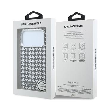 iPhone 17 Pro Karl Lagerfeld Houndtand Harpiksplade Cover - MagSafe-kompatibelt - Sort