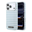 iPhone 17 Pro Karl Lagerfeld Houndtand Harpiksplade Cover - MagSafe-kompatibelt - Blåt