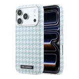 iPhone 17 Pro Karl Lagerfeld Houndtand Harpiksplade Cover - MagSafe-kompatibelt - Blåt