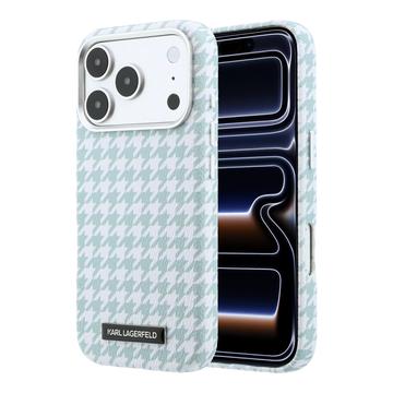 iPhone 17 Pro Karl Lagerfeld Houndtand Harpiksplade Cover - MagSafe-kompatibelt - Blåt