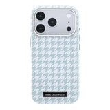 iPhone 17 Pro Karl Lagerfeld Houndtand Harpiksplade Cover - MagSafe-kompatibelt - Blåt