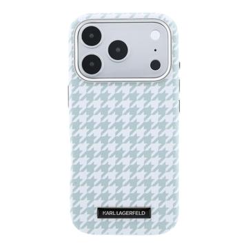 iPhone 17 Pro Karl Lagerfeld Houndtand Harpiksplade Cover - MagSafe-kompatibelt - Blåt