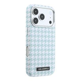 iPhone 17 Pro Karl Lagerfeld Houndtand Harpiksplade Cover - MagSafe-kompatibelt - Blåt