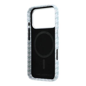 iPhone 17 Pro Karl Lagerfeld Houndtand Harpiksplade Cover - MagSafe-kompatibelt - Blåt