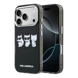 iPhone 17 Pro Karl Lagerfeld IML Choupette Trio Watercolor Cover - MagSafe-kompatibelt - Sort
