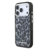 iPhone 17 Pro Karl Lagerfeld IML Leopard Cover - MagSafe-kompatibel - Grå