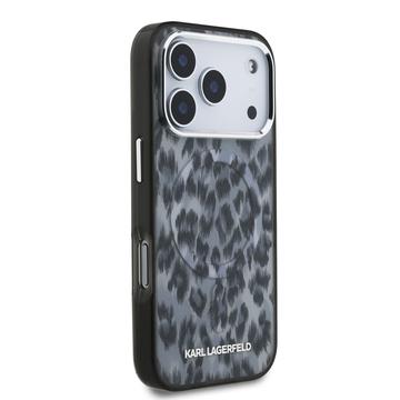 iPhone 17 Pro Karl Lagerfeld IML Leopard Cover - MagSafe-kompatibel - Grå
