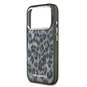 iPhone 17 Pro Karl Lagerfeld IML Leopard Cover - MagSafe-kompatibel - Grå