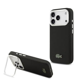iPhone 17 Pro Lacoste Iconic Petit Pique Kamerastativ Cover - MagSafe-kompatibel - Sort