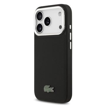 iPhone 17 Pro Lacoste Iconic Petit Pique Kamerastativ Cover - MagSafe-kompatibel - Sort