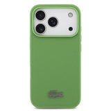 iPhone 17 Pro Lacoste Iconic Petit Pique MagSafe cover og magnetisk kortholder - Grøn