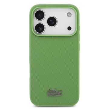 iPhone 17 Pro Lacoste Iconic Petit Pique MagSafe cover og magnetisk kortholder - Grøn