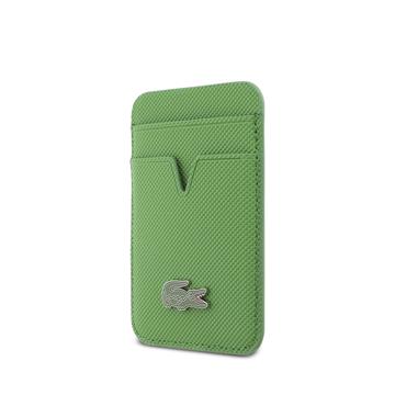 iPhone 17 Pro Lacoste Iconic Petit Pique MagSafe cover og magnetisk kortholder - Grøn