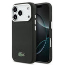 iPhone 17 Pro Lacoste Iconic Petit Pique Metal Logo Cover - MagSafe-kompatibelt - Sort