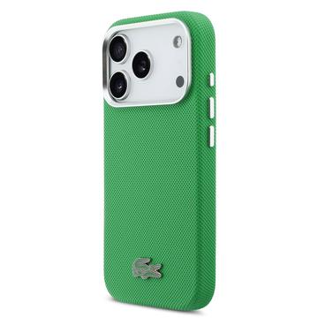 iPhone 17 Pro Lacoste Iconic Petit Pique Metal Logo Cover - MagSafe-kompatibelt - Grøn