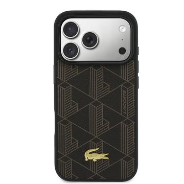 iPhone 17 Pro Lacoste PVC Blend MagSafe cover og magnetisk kortholder - brun