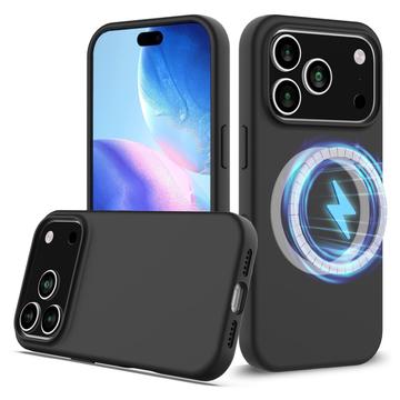 iPhone 17 Pro Liquid Silikone Cover - MagSafe Kompatibel - Sort