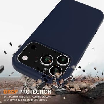 iPhone 17 Pro Liquid Silikone Cover - MagSafe Kompatibel - Mørkeblå