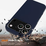 iPhone 17 Pro Liquid Silikone Cover - MagSafe Kompatibel - Mørkeblå