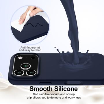 iPhone 17 Pro Liquid Silikone Cover - MagSafe Kompatibel - Mørkeblå