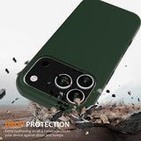 iPhone 17 Pro Liquid Silikone Cover - MagSafe Kompatibel - Mørkegrøn