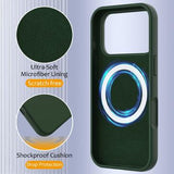 iPhone 17 Pro Liquid Silikone Cover - MagSafe Kompatibel - Mørkegrøn