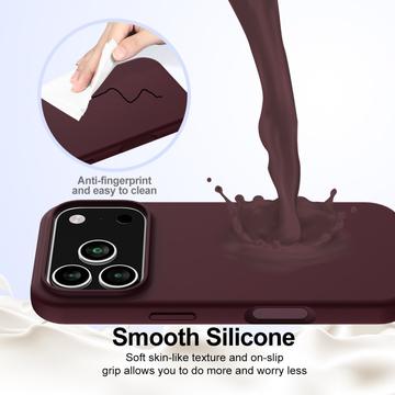 iPhone 17 Pro Liquid Silikone Cover - MagSafe Kompatibel - Vinrød