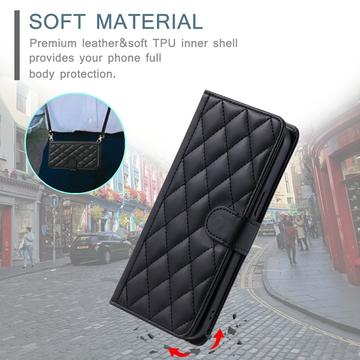 iPhone 17 Pro Luksus Vatteret Pung - Sort