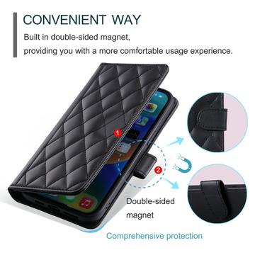 iPhone 17 Pro Luksus Vatteret Pung - Sort