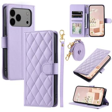 iPhone 17 Pro Luksus Vatteret Pung - Lilla