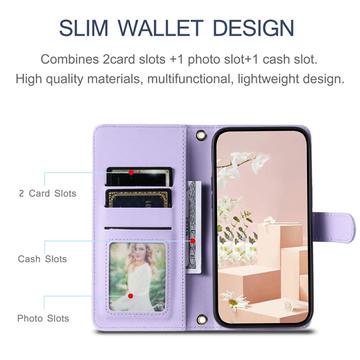 iPhone 17 Pro Luksus Vatteret Pung - Lilla