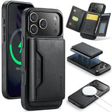 iPhone 17 Pro MagKing K2 MagSafe-etui med aftagelig pung - sort