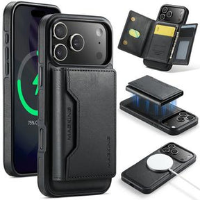 iPhone 17 Pro MagKing K2 MagSafe-etui med aftagelig pung - sort