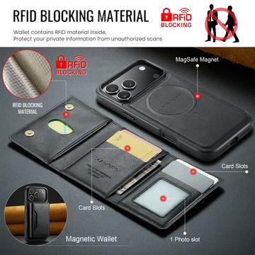 iPhone 17 Pro MagKing K2 MagSafe-etui med aftagelig pung - sort