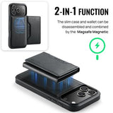 iPhone 17 Pro MagKing K2 MagSafe-etui med aftagelig pung - sort