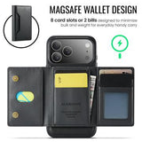 iPhone 17 Pro MagKing K2 MagSafe-etui med aftagelig pung - sort