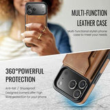 iPhone 17 Pro MagKing K2 MagSafe-etui med aftagelig pung - Brun