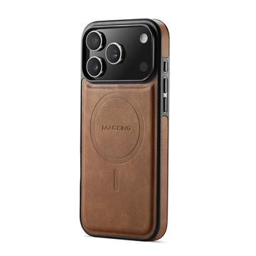 iPhone 17 Pro MagKing K2 MagSafe-etui med aftagelig pung - Brun