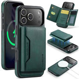 iPhone 17 Pro MagKing K2 MagSafe-etui med aftagelig pung - Grøn